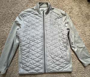 Callaway Golf Quilted Full Zip Jacket Gray Size XL